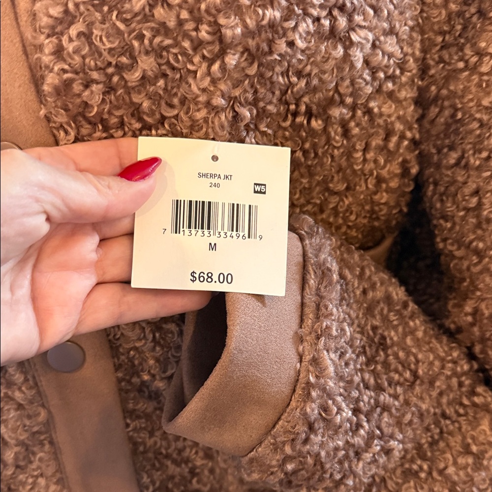 Gorgeous, Super Cozy Brown Sherpa Jacket NWT - Picture 3 of 13